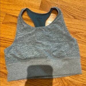 Alo yoga top size small blue Heather teal